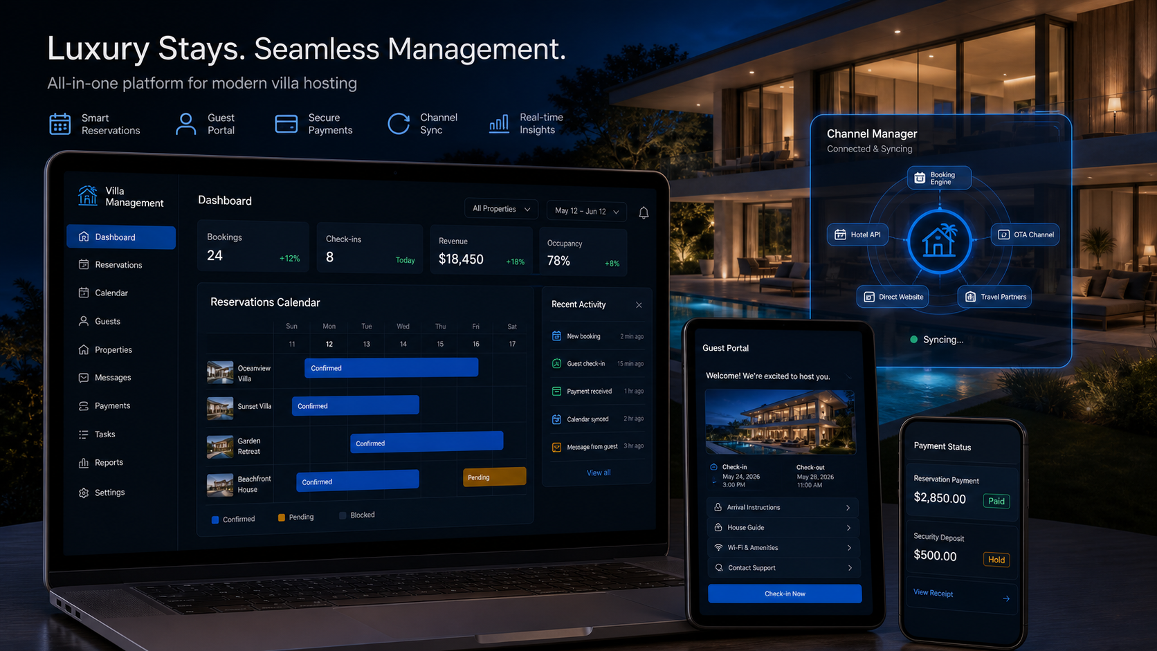 Villa booking & guest portal